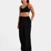 Lifestyle-mjukisbyxor med raka ben i oversized-passform