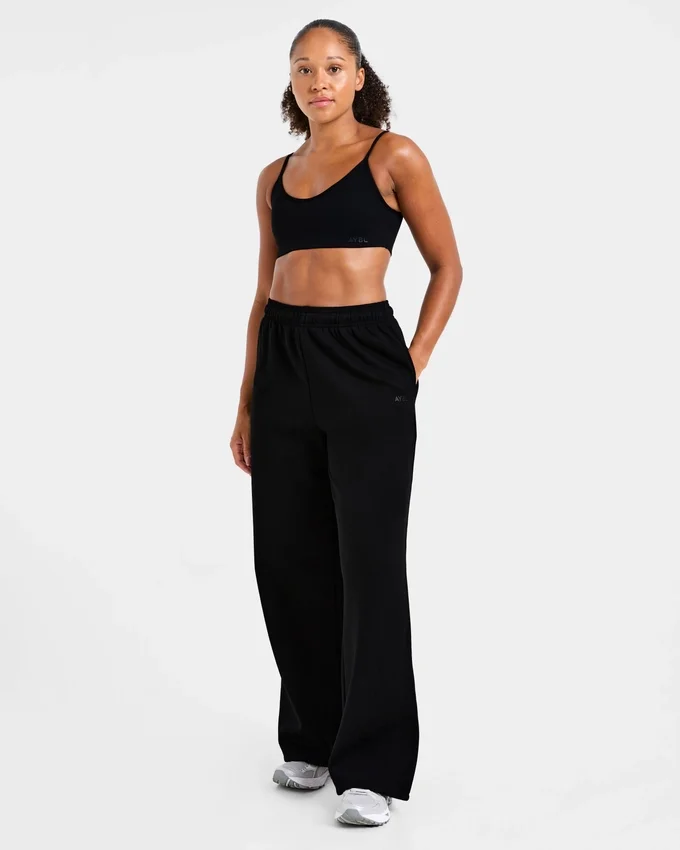 Lifestyle-mjukisbyxor med raka ben i oversized-passform