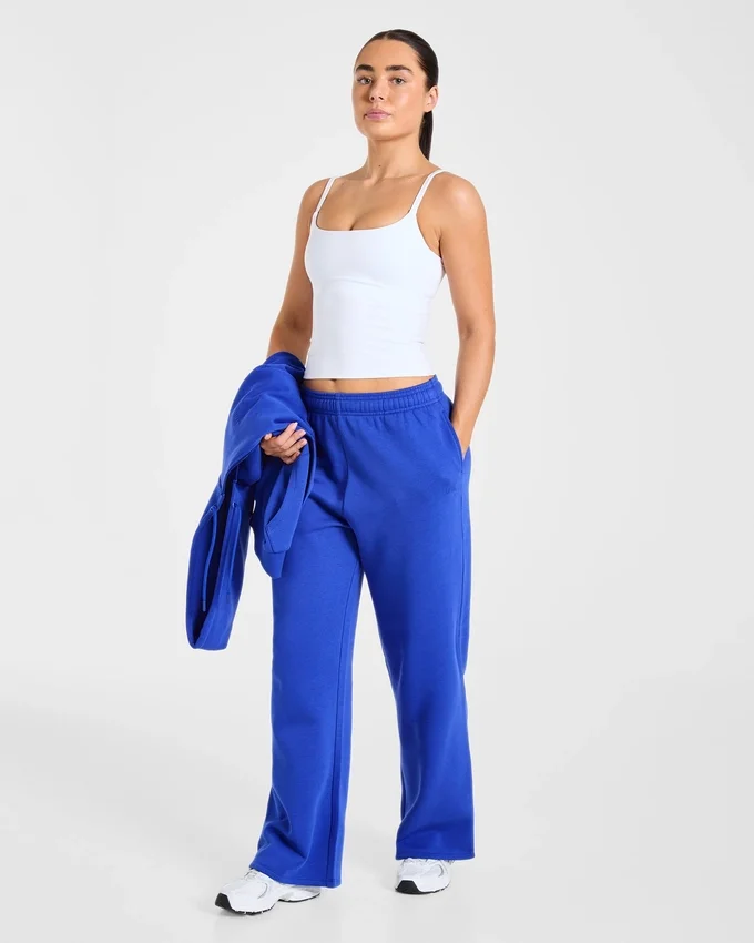 Lifestyle-mjukisbyxor med raka ben i oversized-passform