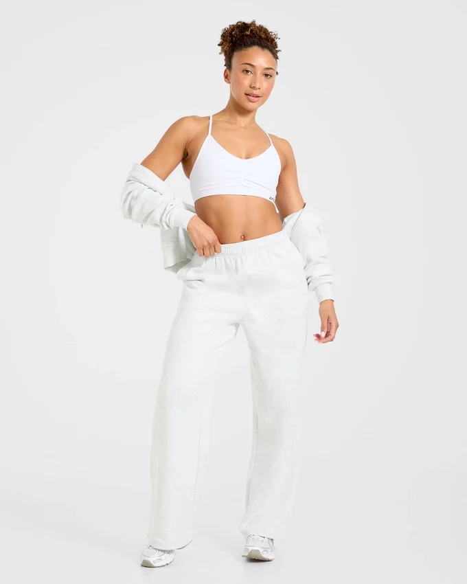 Lifestyle-mjukisbyxor med raka ben i oversized-passform