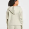 Mjuk, oversized stickad hoodie