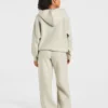 Mjuk, oversized stickad hoodie