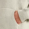 Mjuk, oversized stickad hoodie