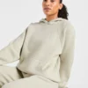 Mjuk, oversized stickad hoodie