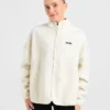 Oversized fleecejacka med dragkedja
