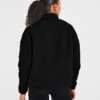 Oversized fleecejacka med dragkedja