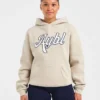 Oversized-hoodie med broderad text