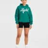 Oversized-hoodie med broderad text