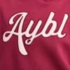 Oversized-hoodie med broderad text