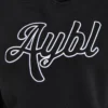 Oversized-hoodie med broderad text