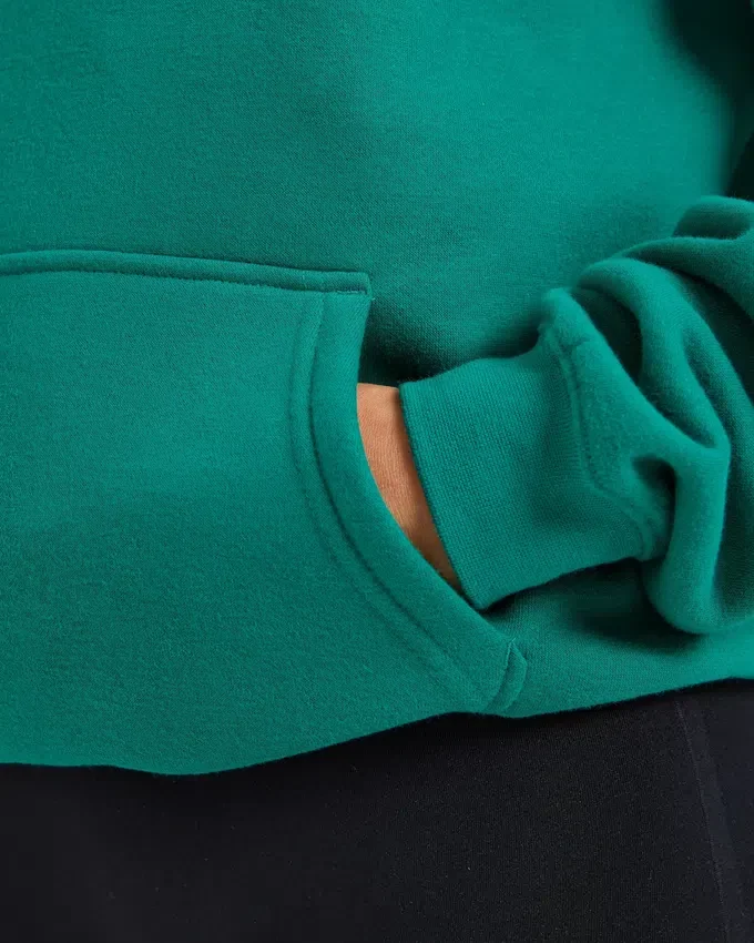 Oversized-hoodie med broderad text
