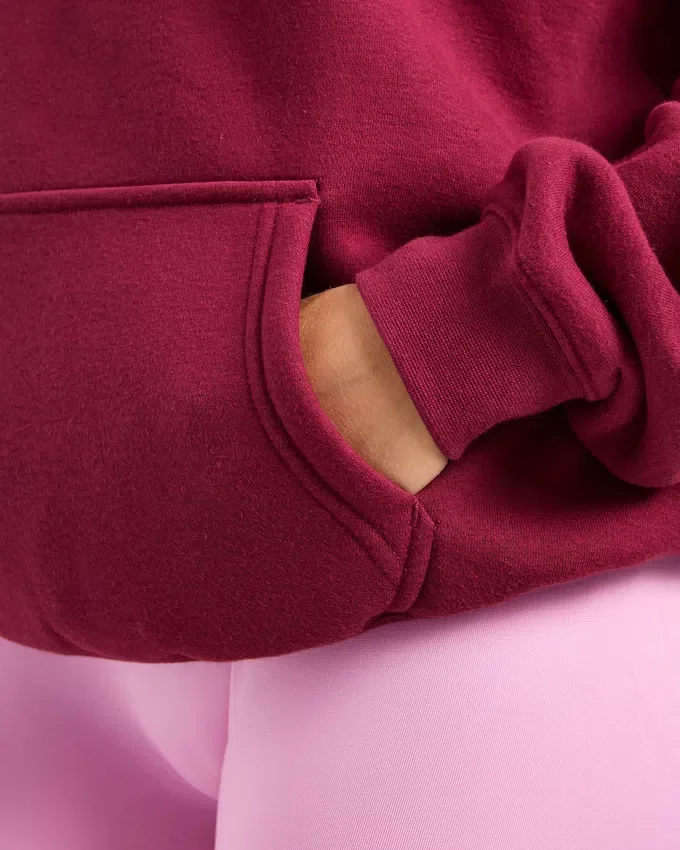 Oversized-hoodie med broderad text