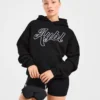 Oversized-hoodie med broderad text