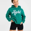 Oversized-hoodie med broderad text