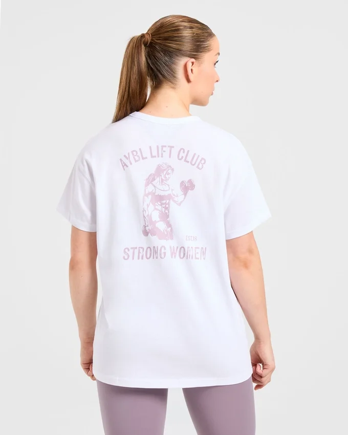 Oversized-T-shirt med tryck ”Strong Women”