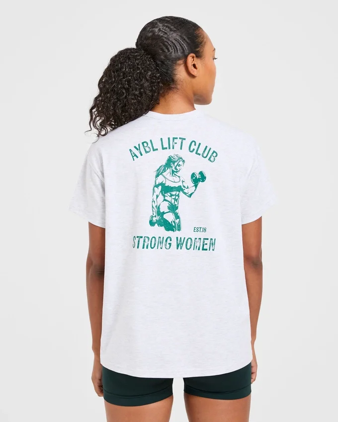 Oversized-T-shirt med tryck ”Strong Women”