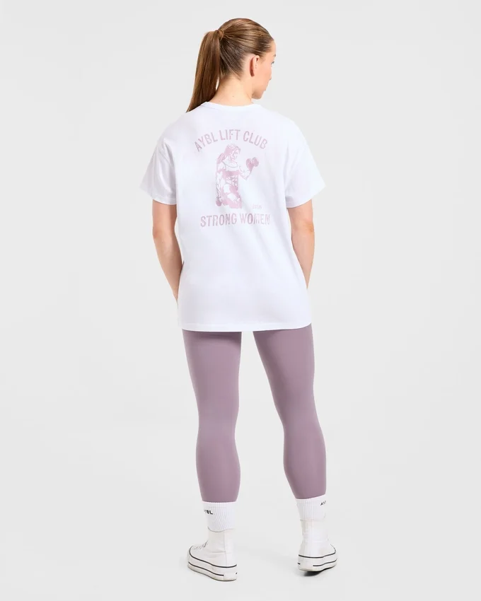 Oversized-T-shirt med tryck ”Strong Women”