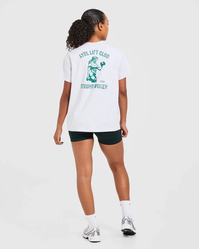 Oversized-T-shirt med tryck ”Strong Women”