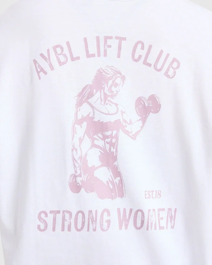 Oversized-T-shirt med tryck ”Strong Women”