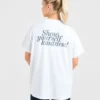 Oversized-T-shirt med trycket ”Show Yourself Kindness”