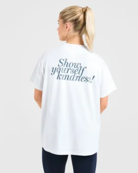 Oversized-T-shirt med trycket ”Show Yourself Kindness”