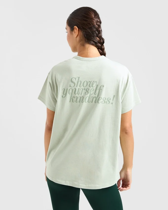 Oversized-T-shirt med trycket ”Show Yourself Kindness”