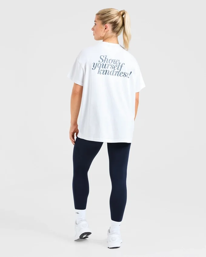 Oversized-T-shirt med trycket ”Show Yourself Kindness”