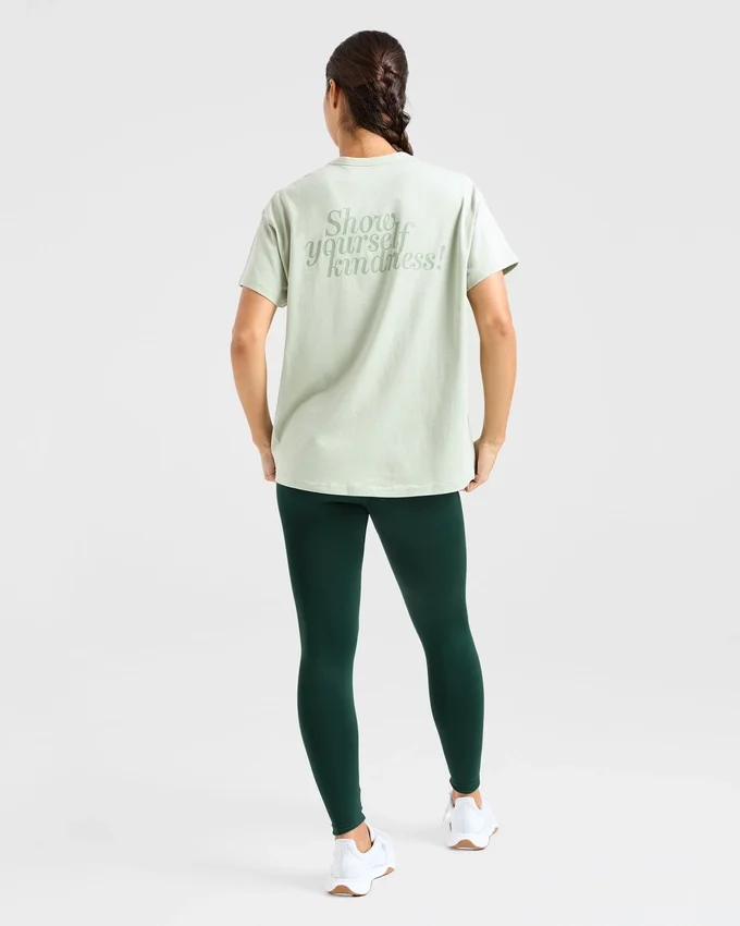 Oversized-T-shirt med trycket ”Show Yourself Kindness”