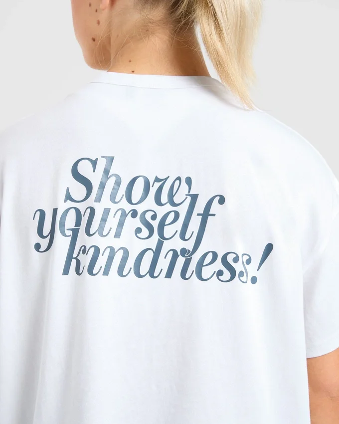 Oversized-T-shirt med trycket ”Show Yourself Kindness”