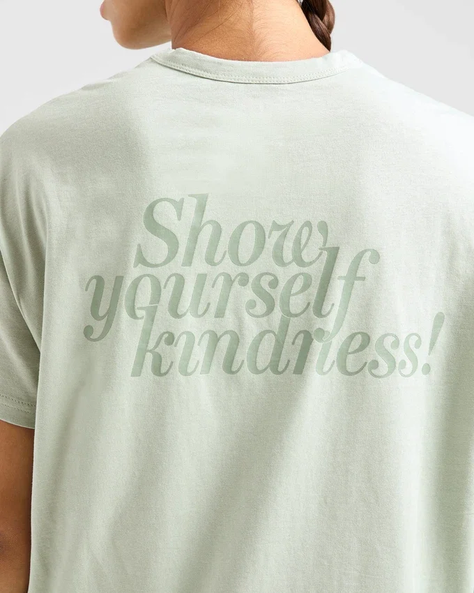 Oversized-T-shirt med trycket ”Show Yourself Kindness”