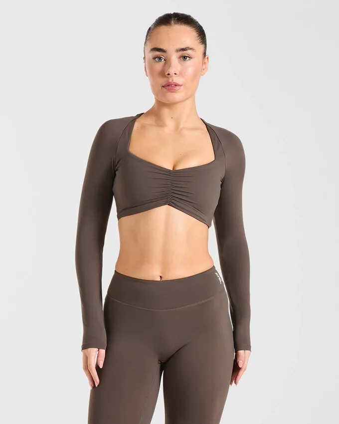 Physique långärmad crop-top