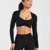 Physique långärmad crop-top