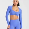 Physique långärmad crop-top