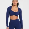 Physique långärmad crop-top