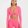 Physique långärmad crop-top