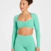 Physique långärmad crop-top