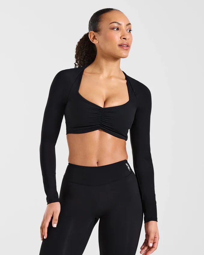 Physique långärmad crop-top