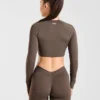 Physique långärmad crop-top