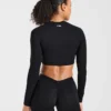 Physique långärmad crop-top