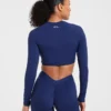 Physique långärmad crop-top