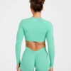 Physique långärmad crop-top