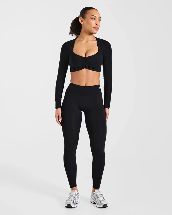 Physique långärmad crop-top