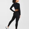 Physique långärmad crop-top