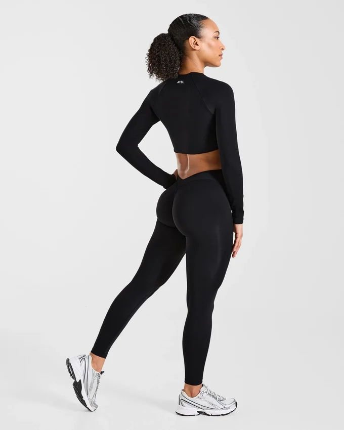 Physique långärmad crop-top
