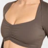 Physique långärmad crop-top