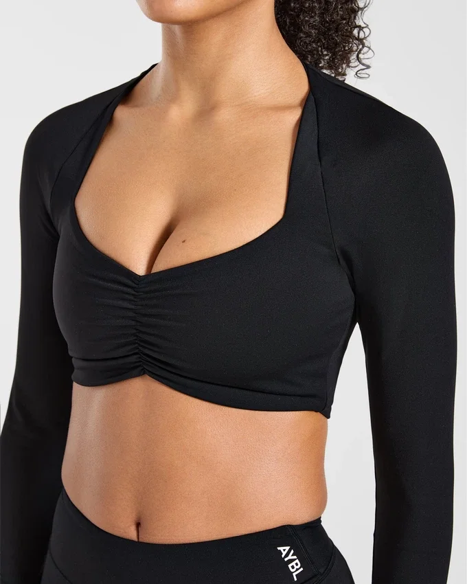 Physique långärmad crop-top