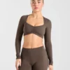Physique långärmad crop-top