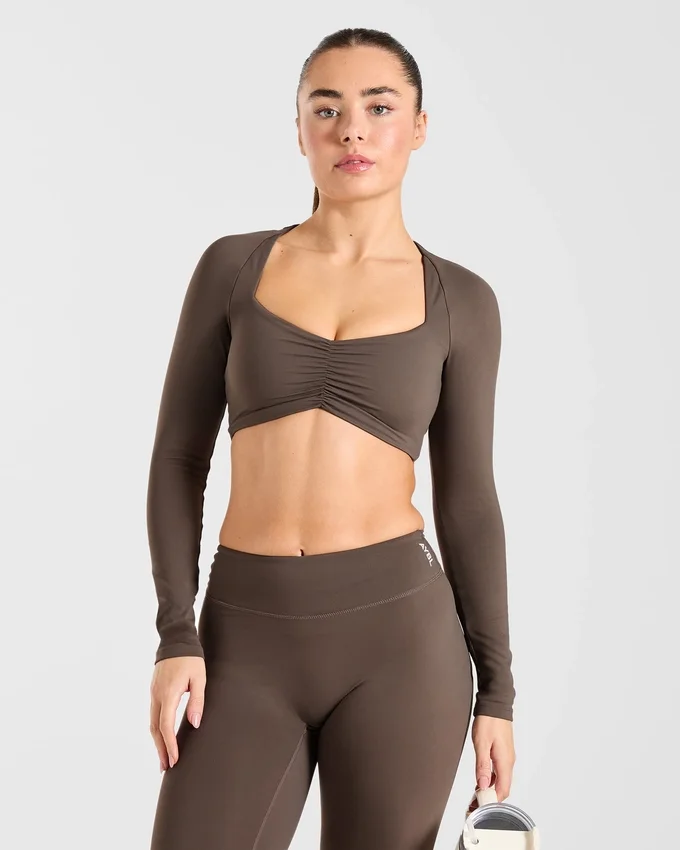 Physique långärmad crop-top