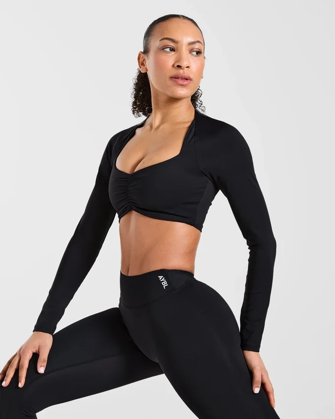 Physique långärmad crop-top