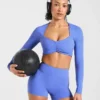 Physique långärmad crop-top